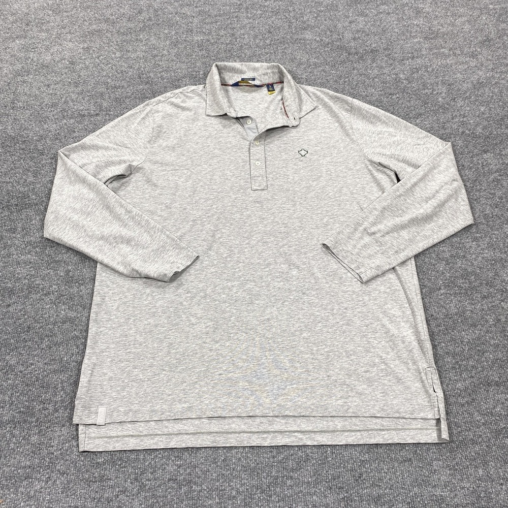Polo Golf Ralph Lauren Shirt Mens XL Gray Long Sleeve Stretch